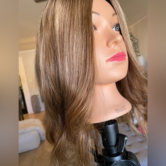 HUMAN HAIR Topper NEW WOT 100% Remy hair! Hidden Crown Brand Rooted Dark Blonde - Picture 14 of 16